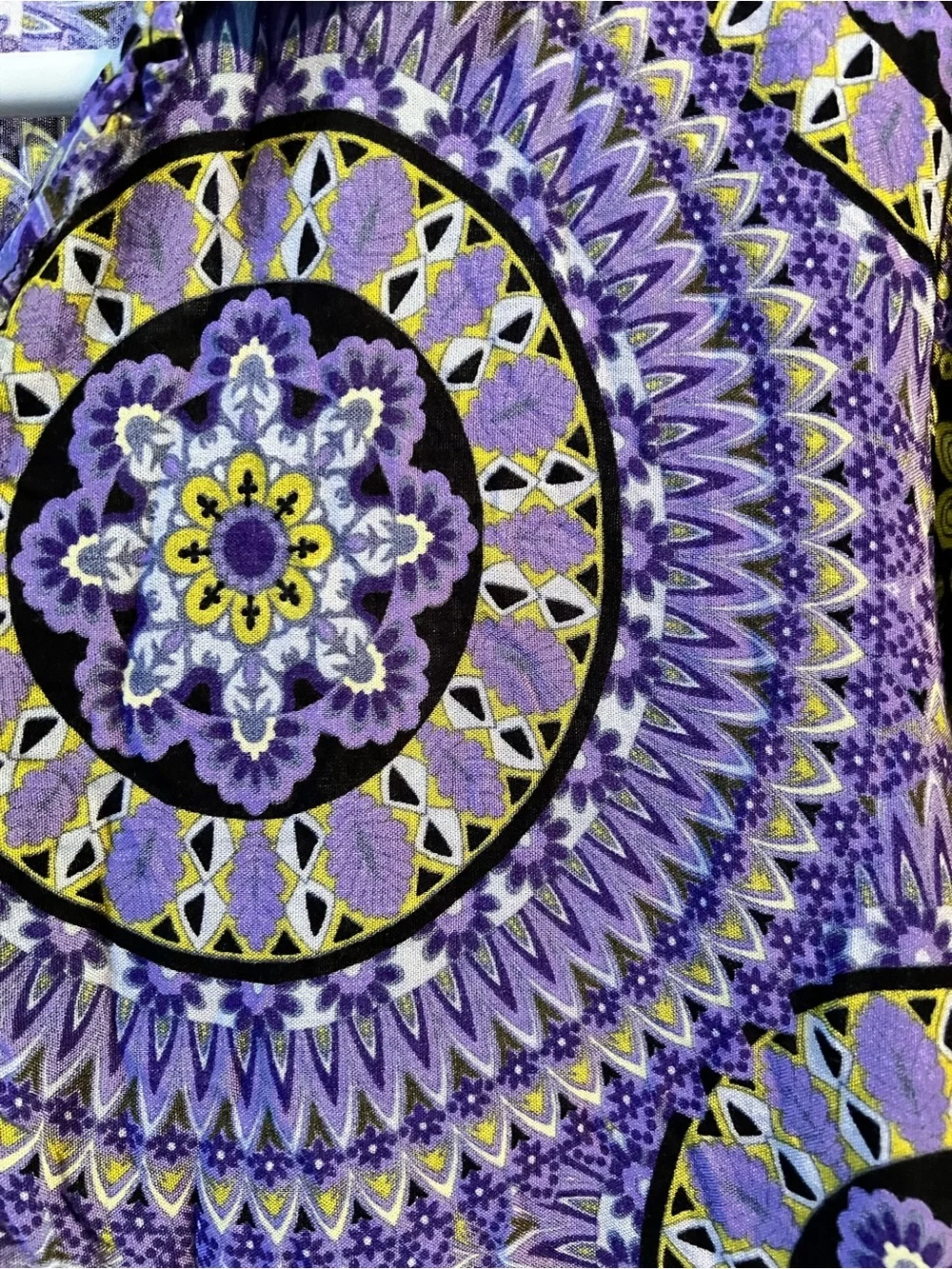 Earthbound Trading co. size S Boho Mandala Rayon button up shirt.
